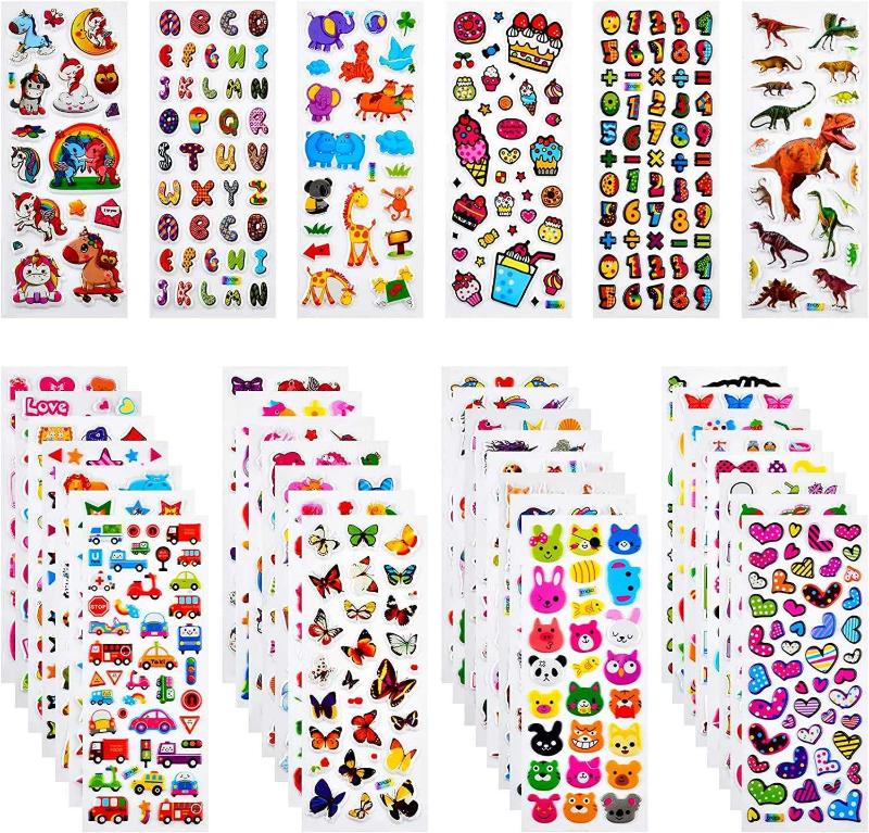 Dinosaur Stickers, 3d Dino Puffy Stickers for Toddlers Boys Kids