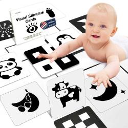 Antika - Richgv Black and White Baby Toys 0-3 Months, Baby Girl Newborn Essentials High Contrast Baby Toys for Newborn Baby Flash Cards for Visual Stimulation Newborn Baby Boy Girl Gifts, 20 PCs 40 Pages - kitantik - kitaLog