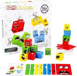 Antika - Wooden Expressions Matching Block Puzzles,Face-Changing Cube Game Puzzle Geometry Building Blocks,Parent-Child Board Games Brain Toy Educational Montessori Toys for Kids Ages 3 Years and Up - kitantik - kitaLog