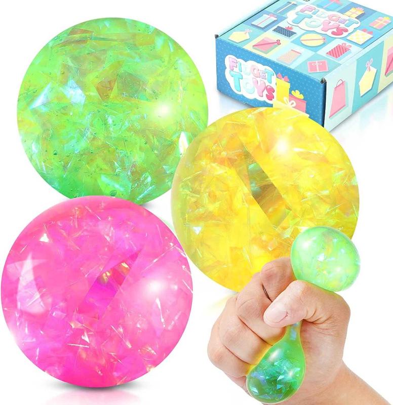 3pcs/set Stress Balls Anxiety Relief Squishy Balls Fidget Toys Squeeze  Sensory Ball Anti-stress Toys Kids Adults Gifts