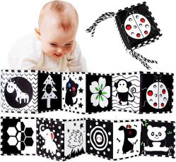 Antika - Black and White High Contrast Baby Toys 0-3 Months, Infant Soft Book for Visual Stimulation & Early Education, Tummy Time Toys & Crib Toys for 3-6 Months Newborn Toys Boys Girls Gifts - kitantik - kitaLog