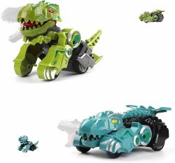 Antika - Johehe Dinosaur Inertia Car Toys for Kids 3-5 Year Boys and Girls，T- Rex Transforming Dinosaur Cars,2 Pack Push and Go Friction Powered Stunt Toddler Car Games for Kids Ages 3+ Gifts（Blue + Green） - kitantik - kitaLog