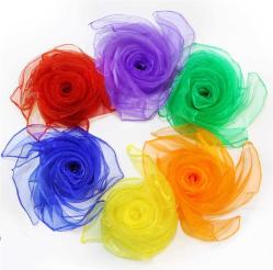 Antika - Novelty Place Dance and Juggling Scarves (12PCS) - Silk Square Scarf with Hemmed Edges - Easy Clean Ideal Performance Props Accessories - 6 Colors(24" x 24") - kitantik - kitaLog