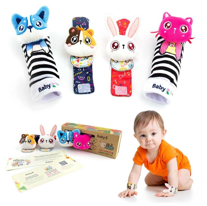 Foot Finders & Wrist Rattles for Infants Developmental Texture Toys for  Babies & Infant Toy Socks & Baby Wrist Rattle – Newborn Girls & Boys Boy  Girl