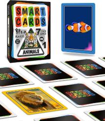Antika - SMART CARDS ANIMALS Card Game - Matching Pairs, Snap, Trumps, Rummy, Happy Families (7 Games To Play) | Travel Game, Gift, Stocking Stuffer | for Adults, Kids, Boys, Girls | Age 5+, 1-8 Players - kitantik - kitaLog