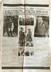 Cumhuriyet Gazetesi, 10 İkinciteşrin 1938 Tarihli, Matem Sayısı, Atatürkümüzü Kaybettik Manşetli, Mustafa Kemal Görselli, 6 Sayfa, Tıpkıbasım