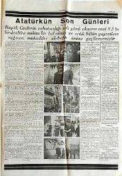 Cumhuriyet Gazetesi, 10 İkinciteşrin 1938 Tarihli, Matem Sayısı, Atatürkümüzü Kaybettik Manşetli, Mustafa Kemal Görselli, 6 Sayfa, Tıpkıbasım