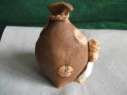 KOLEKSİYONLUK SERAMİK  KUMBARA - NOKSANI YOK- ANAHTAR GEREKMİYOR - DOLUNCA KIRINIZ - BOYU 18 CM