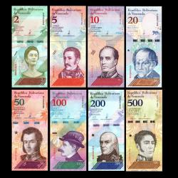VENEZUELA (2018) - 2, 5, 10, 20, 50, 100, 200, 500 Bolivares (ÇİL 10/10)