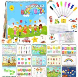Antika - Zooawa Busy Book for Toddlers Preschool Learning Activities, 32 Pages Quiet Book for Toddlers Travel, Montessori Toys Book for Kids Age 1, 2, 3 Year Olds Gift -Autism Learning Materials&Coloring Books - kitantik - kitaLog