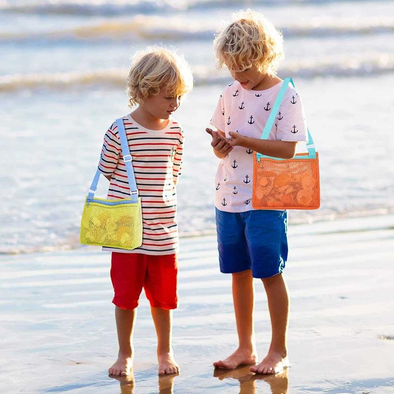 Big Mesh Beach Bag Sand Away Swimming Pool for Kids Carrying Toy Bag  Storage  eBay