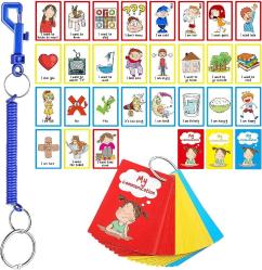 Antika - 27 Autism Communication Cards Visual Aid Nonverbal Communication Board Speech Delay Feelings Emotions Flash Cards Autism Special Needs Cue Cards Language Learning Toys for Kids Children Adults - kitantik - kitaLog