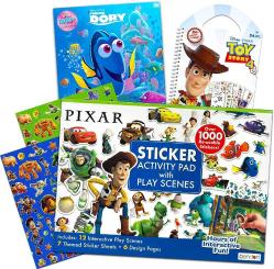 Antika - Disney Pixar Sticker Book Set for Kids ~ 3 Pack Giant Sticker Books with Over 3000 Stickers (Featuring Toy Story, Disney Cars and More) - kitantik - kitaLog
