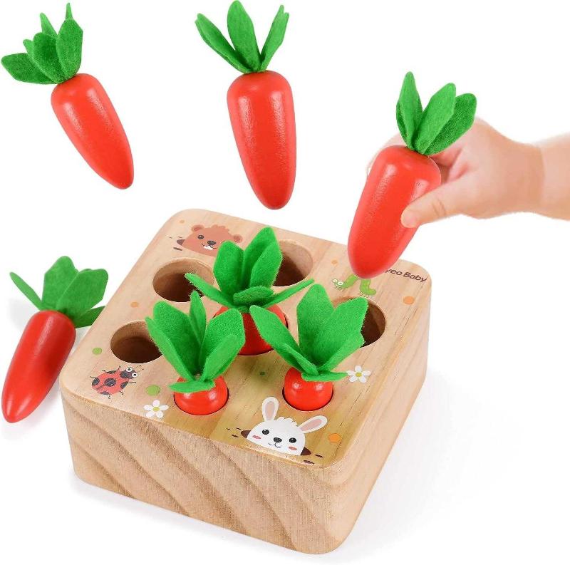 Antika - KIDZLIKE Carrot Harvest Game Wooden Toys for Toddler