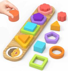 Antika - Ciciany Montessori Toys for 12 Months+ Baby Boy Girls, Sensory Toys for Toddlers 1-3, Wooden Sorting and Stacking Toys, Color Shape Sorter Emotion Learning, Preschool Toy Gifts for Kids - kitantik - kitaLog