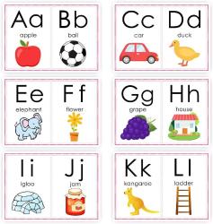 Antika - Richardy 13Pcs/Set English 26 Letters Alphabet Flash Cards A4 Posters Classroom Decoration Match Game Baby Learning Toys Kindergarten Kids Montessori Teaching Aids Big Size 11.69X8.27 Inch? - kitantik - kitaLog