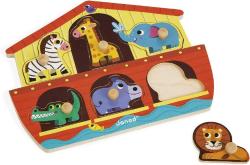 Antika - Janod 6 Piece Noah&rsquo;s Ark Puzzle Themed Wooden Peg Colorful Jigsaw Puzzle - Encourages Shape Recognition, Dexterity, and Language Development - Preschool Kids and Toddlers 18 Months+ - kitantik - kitaLog