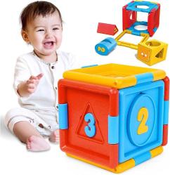 Antika - HISTOYE Baby Shape Sorter Cube Toddler Toys for 2 3 4 Year Old, Shape Sorting Activity Cube, Number Color Cognitive Learning Cube STEM Kid Early Educational Toy Gift for 24 36 Months Boy Girl - kitantik - kitaLog