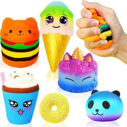Antika - Squishies, Slow Rising Galaxy Squishy Animal Food Toys Set, 6 Pack Squishies Pack, Squeeze Toys for Kids, Cute Big Squishy Fidget Toy - kitantik - kitaLog