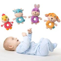 Antika - Baby Rattles 0-6 Months Newborn Toys Rattles for Babies 0-6 Months Baby Toys 0-3 Months Infant Toys 0-3 Months, Baby Sensory Toys Plush Rattle for 0 3 6 9 Months Infant Boys Girls Shower Gift,(4 Pack) - kitantik - kitaLog