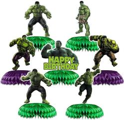 Antika - GFGFG 7 Pcs Hulk Birthday Party Supplies, Hulk Honeycomb Centerpieces Table Topper, 3D Double Sided Table Decorations Centerpieces Party Favors for Boys and Girls - kitantik - kitaLog