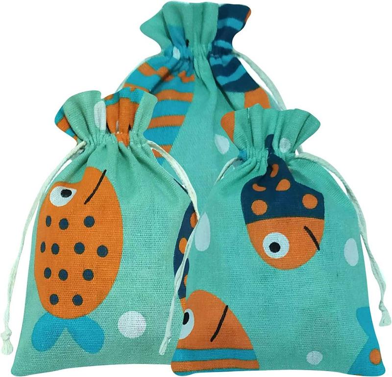 Antika - Tropical Fish Party Gift Treat Bags Under The Sea Theme Party  Drawstring Gift Bag Ocean