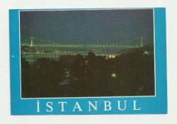 İSTANBUL BOĞAZ KÖPRÜSÜ GECE GÖRÜNÜMÜ - ÇERÇEVELİ KARTPOSTAL...