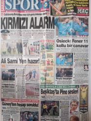Sabah Spor Gazetesi- 23 Kasım 1993- Hıncal Uluç- Wingaert- Hollmann- Wagenhaus- Murat Gülez- Nevzat Güzelırmak- Holger Osieck- Necdet Menzir- Galatasaray- Fenerbahçe
