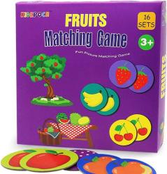 Antika - Memory Game with 16 Matching Pairs Featuring Fruit Element Non Toxic Preschool Educational Matching Game for Kids Toddlers 3 Year Old and Up - kitantik - kitaLog