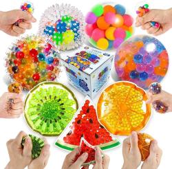 Antika - ZaxiDeel Sensory Stress Ball and Bean Bag Set - 7pcs Sensory Toys for Autistic Children, Water Beads Squishy Ball for Autism/ Anxiety Relief, Christmas Stocking Stuff Gift 2022 - kitantik - kitaLog