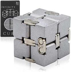 Antika - Metal Infinity Cube Fidget Toy for Kids, Teens, and Adults, Best Desk Gadget and Sensory Tool for Fidgeting, Anxiety, and Stress Relief, Cool Office Decor and Gift for Men in Metal Aluminum - kitantik - kitaLog