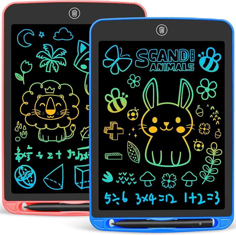 2 Pack 10 Inch Colorful Doodle Board Drawing Pad for Kids