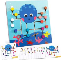 Antika - Lewo Montessori Toys Wooden Octopus Slide Puzzle Brain Teasers Logic Game Preschool Educational Learning Toys for Kids Boys Girls Age 3 4 5 6 Years Old Birthday Gifts - kitantik - kitaLog