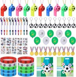 Antika - Soccer Party Favors Set,80 PCS Football Party Bag Fillers for Kids, Party Favours Football Wristband, Keychain, Whistle, Ballpoint Pen, Party Gift Bag,Tattoo Stickers,Winner Medals and Party Balloon - kitantik - kitaLog