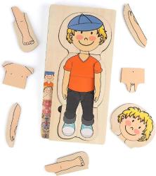 Antika - Wooden Human Body Puzzle for Kids, 29 Pieces Boys Human Anatomy Play Set to Learn Body Parts, Organs, Muscles and Bones, Educational Body Puzzle Gift for Kids Ages 3+ - kitantik - kitaLog