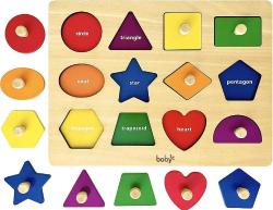 Antika - Dailyfunn Montessori Toy Shape Peg Puzzles Baby Puzzle 12-18-24 Months with Knob for Infant-Toddlers 1-3 - kitantik - kitaLog