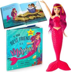 Antika - Mermaid Doll Mermaid Book for Kids, 10 Inch Mermaid Toys Doll for Girls, Mermaid Book If Your Best Friend is a Mermaid Hardcover 40 Pages by Adam Wallace, Mermaids Gifts for Children - kitantik - kitaLog