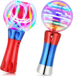 Antika - 2 Pieces Light Toys Spinner Wand Sensory Toys Light Wand Light Toy Light Spinner Magic Ball Light Wand Glow LED Orbiter Wand for Little Teens Game Party Favors (Classic Style) - kitantik - kitaLog