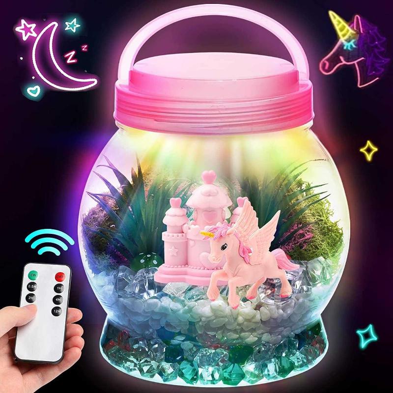 Light-Up Terrarium Kit For Kids - Glowing Garden With LED Light & Complete Growing Supplies