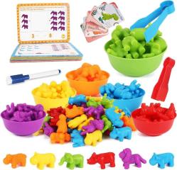 Antika - JUXUE Counting Animals Color Sorting Toys for Toddlers 1-3, Montessori Fine Motor Skills Toys for 4-5 Years Old Boys Girls Gifts, Counting Bears Preschool Learning Activities Matching Game Kids Math - kitantik - kitaLog