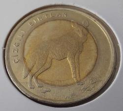 2014 ÇİZGİLİ SIRTLAN 1 BİR TÜRK LİRASI HATIRA PARASI ÇİLL Ç1RR1 ÇOK NADİRDİR