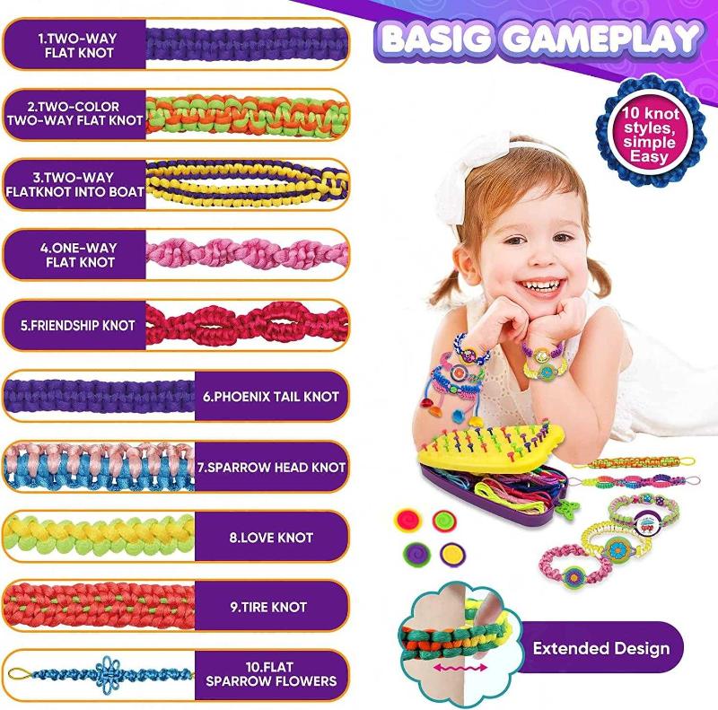 Bracelet Making Kit for Girls, DIY Friendship Arts and Crafts Toys,  Christmas Birthday Gifts for 6-12 Years Old Kids