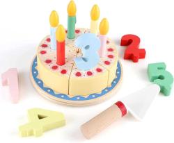 Antika - Steventoys Wooden Cutting Birthday Cake Toys,DIY Pretend Play with Candles for Kids,Play Food Set ,Learning Educational Montessori Tea Party Toys Learning Kitchen Toys for Baby 1-6 Years - kitantik - kitaLog
