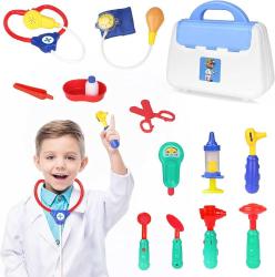 Antika - Zooawa Pretend Play Doctor Kit Toys, Doctor and Nurse Role Play Toy with Handy Carrying Case Toy Medical Kits for Valentines Day Gifts for Kids Learning Games, Kids Toddlers Over 36 Months, Colorful - kitantik - kitaLog