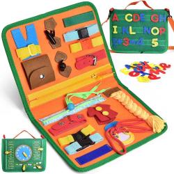 Antika - FUN LITTLE TOYS Montessori Toys for 3+ Year Old Boy Girl Gifts Toddler Activities Board Montessori Busy Book Toddler Autism Sensory Board Toddler Travel Toys Fine Motor Skills - kitantik - kitaLog