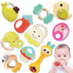 Antika - Baby Rattles 0-6-12 Months, Infant Toys, Rattles for Babies 0-3-6 Months, Baby Toys 6 to 12 Months, Baby Boy Girl Gifts Set, Newborn Toys Early Educational Tummy Time Teething Toys with Storage Box - kitantik - kitaLog