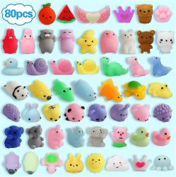 Antika - 80 PCS Squishy Toys, Mochi Squishy Toys Party Favors Kawaii Squishies Stress Relief Mochi Fidget Toys for Boys Girls Classroom Prizes Prime Christmas Stocking Birthday Gift Squeeze Toys for Kids 4-8 - kitantik - kitaLog
