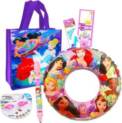 Antika - Color Shop Disney Princess Pool Toys Set for Girls - 6 Pc Princess Beach Toys Bundle with Inflatable Swim Ring, Goggles, Water Blaster, and Tote Bag Plus Stickers and More (Princess Gift Set) - kitantik - kitaLog