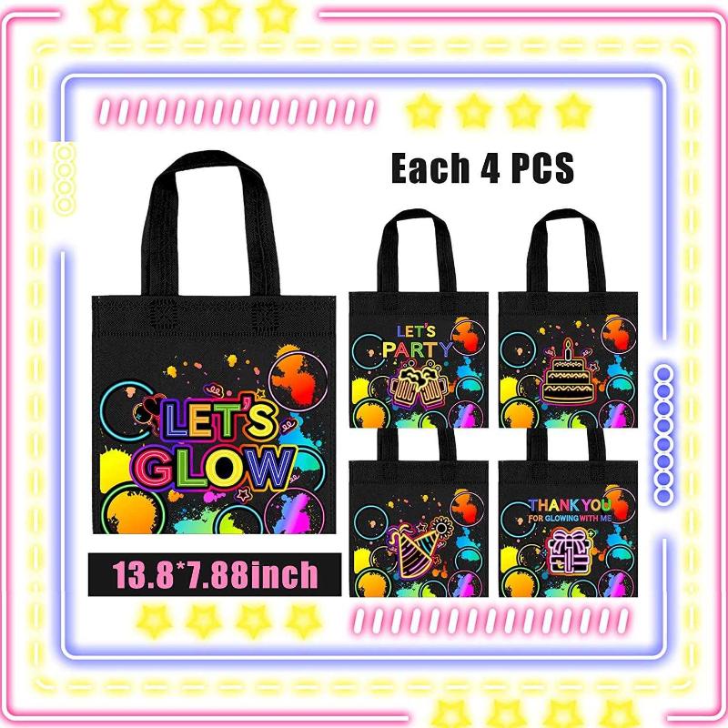 Ferraycle 24 Pcs Neon Party Favor Bags Glow in Dark Party Favor Bags Neon  Birthday Goodie Treat Bags…See more Ferraycle 24 Pcs Neon Party Favor Bags