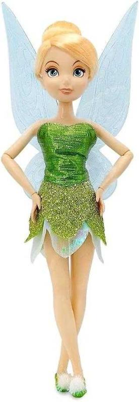 Disney Store Official Tinker Bell Classic Doll for Kids, Peter Pan, 10  Inches, Includes Brush with Molded Details, Fully Posable Toy in Glittery  Dress